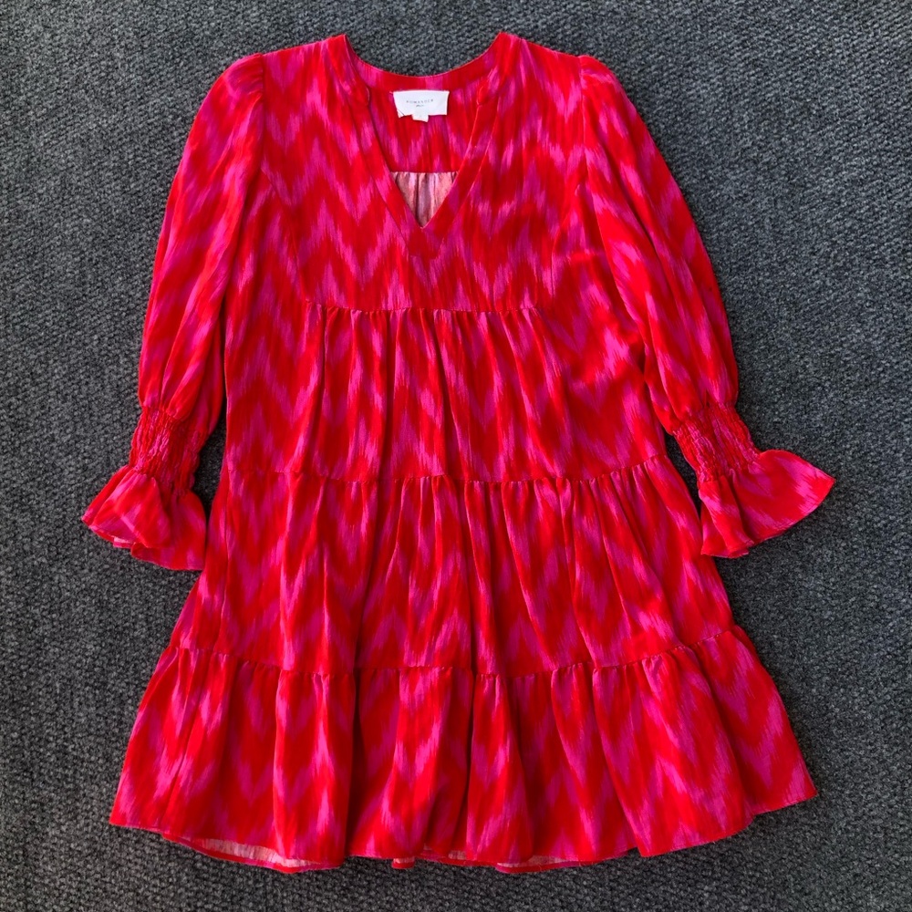 Pomander Place hot pink ikat Kenzo dress size S